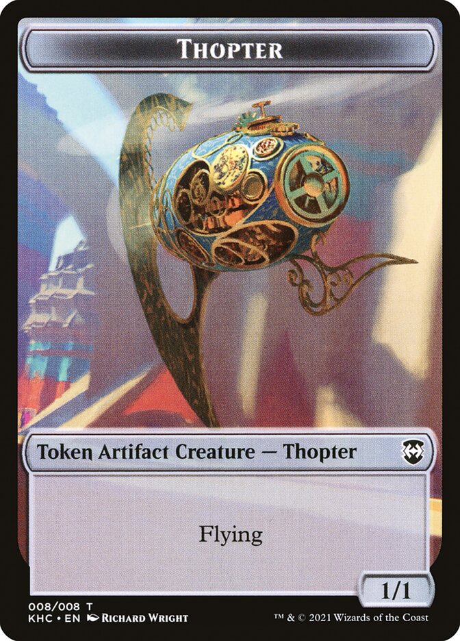 Replicated Ring // Thopter Double-Sided Token [Kaldheim Commander Tokens] | The CG Realm