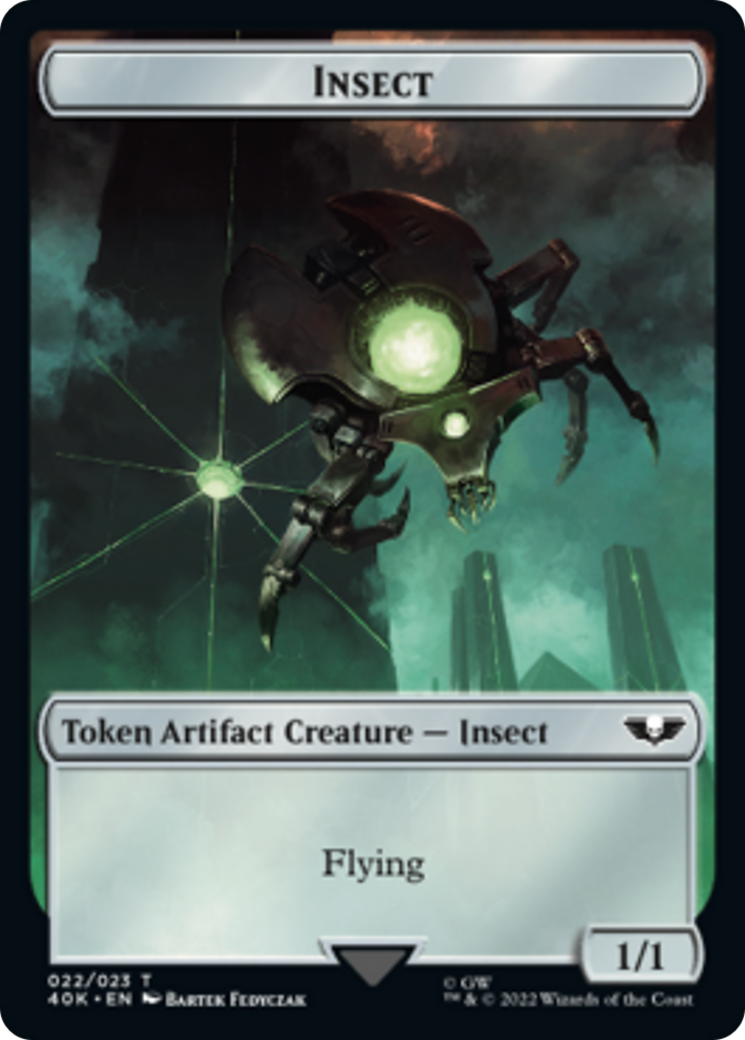 Necron Warrior // Insect Double-Sided Token [Warhammer 40,000 Tokens] | The CG Realm