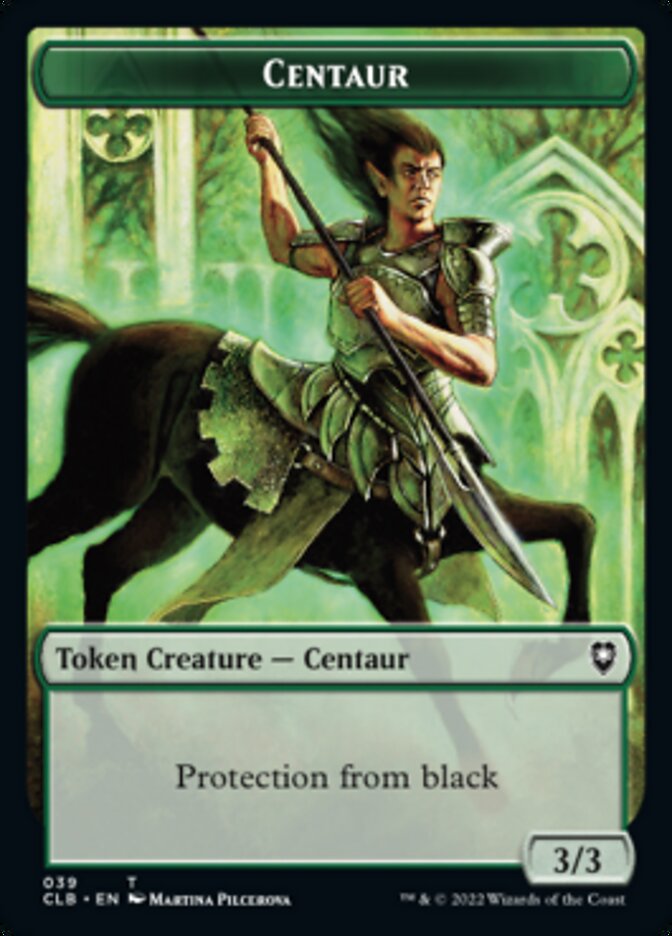 Horror // Centaur Double-Sided Token [Commander Legends: Battle for Baldur's Gate Tokens] | The CG Realm