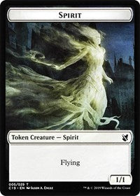 Spirit // Human Double-Sided Token [Commander 2019 Tokens] | The CG Realm