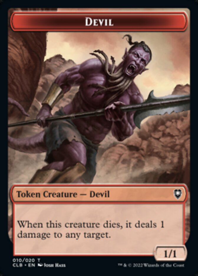 Treasure // Devil Double-Sided Token [Commander Legends: Battle for Baldur's Gate Tokens] | The CG Realm