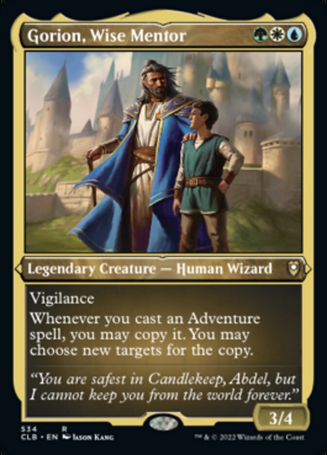 Gorion, Wise Mentor (Foil Etched) [Commander Legends: Battle for Baldur's Gate] | The CG Realm