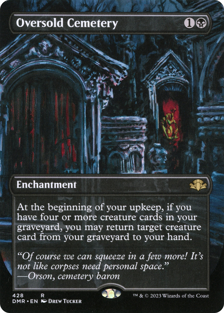 Oversold Cemetery (Borderless Alternate Art) [Dominaria Remastered] | The CG Realm