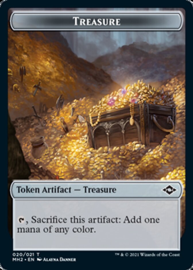 Timeless Witness // Treasure (20) Double-Sided Token [Modern Horizons 2 Tokens] | The CG Realm