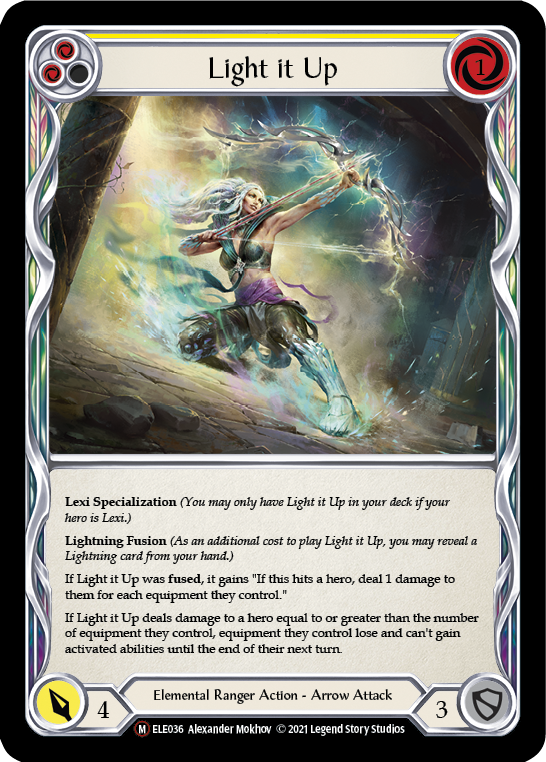 Light it Up [U-ELE036] (Tales of Aria Unlimited)  Unlimited Rainbow Foil | The CG Realm