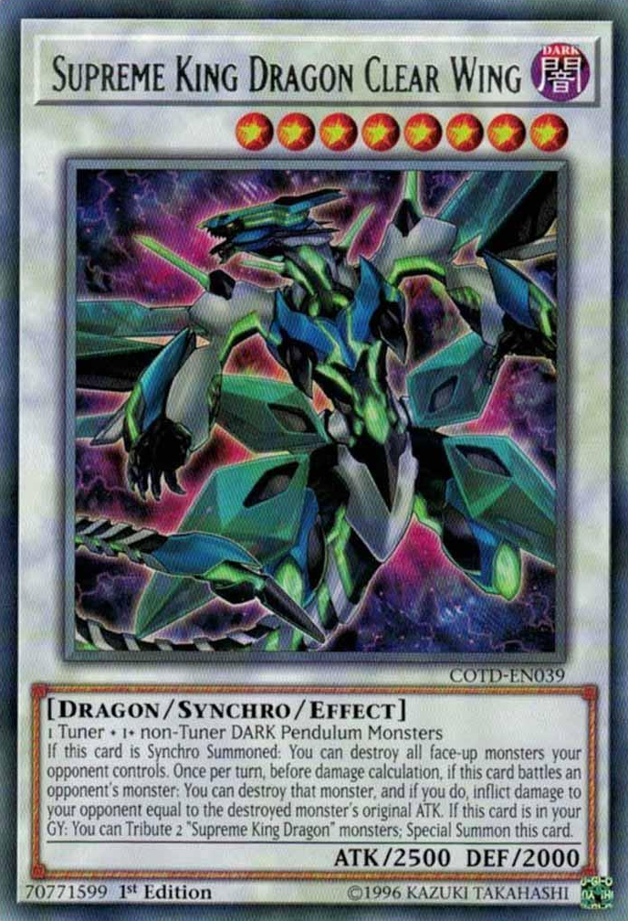 Supreme King Dragon Clear Wing [COTD-EN039] Rare | The CG Realm