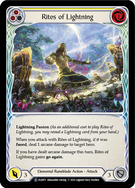 Rites of Lightning (Yellow) [U-ELE071] (Tales of Aria Unlimited)  Unlimited Rainbow Foil | The CG Realm