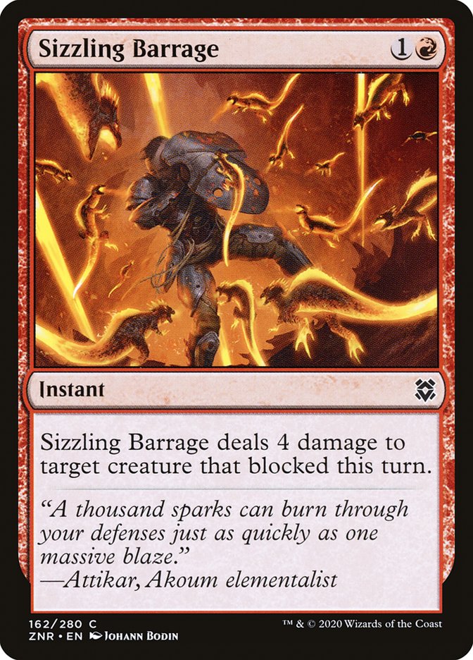 Sizzling Barrage [Zendikar Rising] | The CG Realm