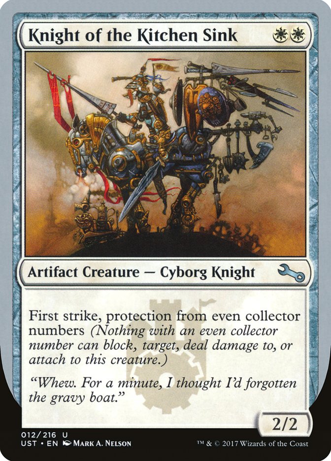 Knight of the Kitchen Sink ("protection from even collector numbers") [Unstable] | The CG Realm