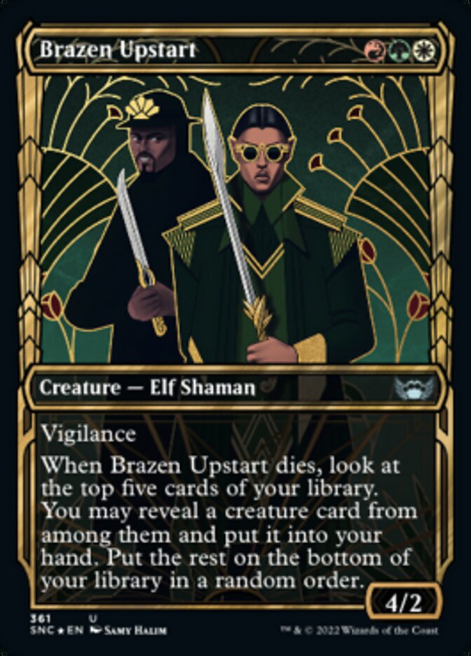 Brazen Upstart (Showcase Golden Age Gilded Foil) [Streets of New Capenna] | The CG Realm