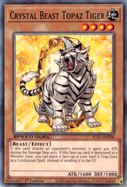 Crystal Beast Topaz Tiger [SGX1-ENF06] Common | The CG Realm