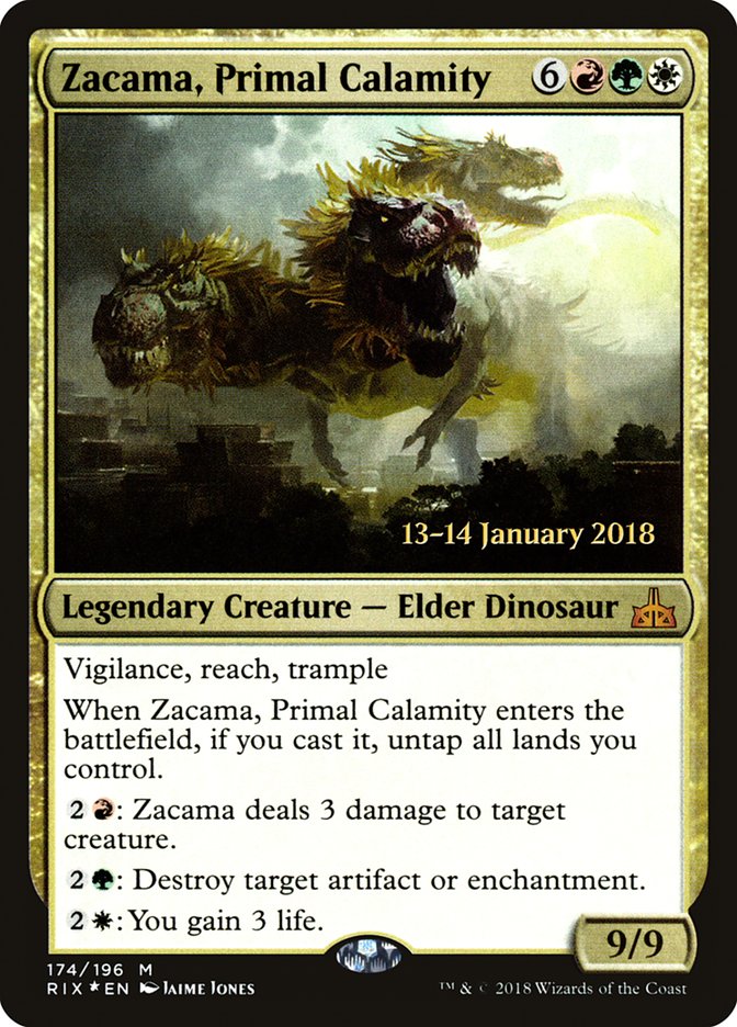 Zacama, Primal Calamity [Rivals of Ixalan Prerelease Promos] | The CG Realm