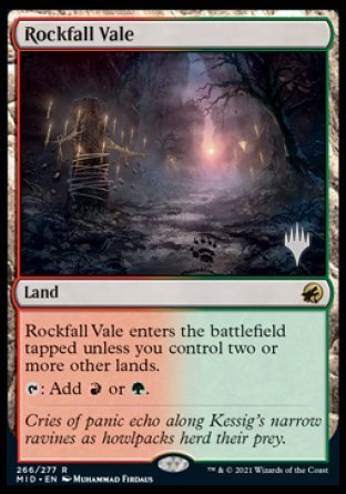 Rockfall Vale (Promo Pack) [Innistrad: Midnight Hunt Promos] | The CG Realm