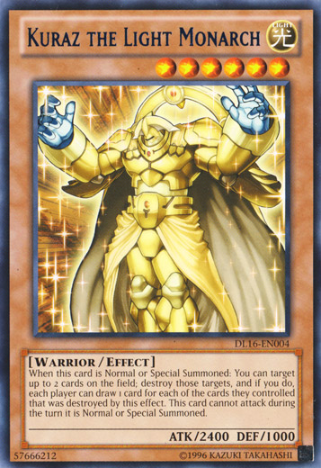 Kuraz the Light Monarch (Blue) [DL16-EN004] Rare | The CG Realm