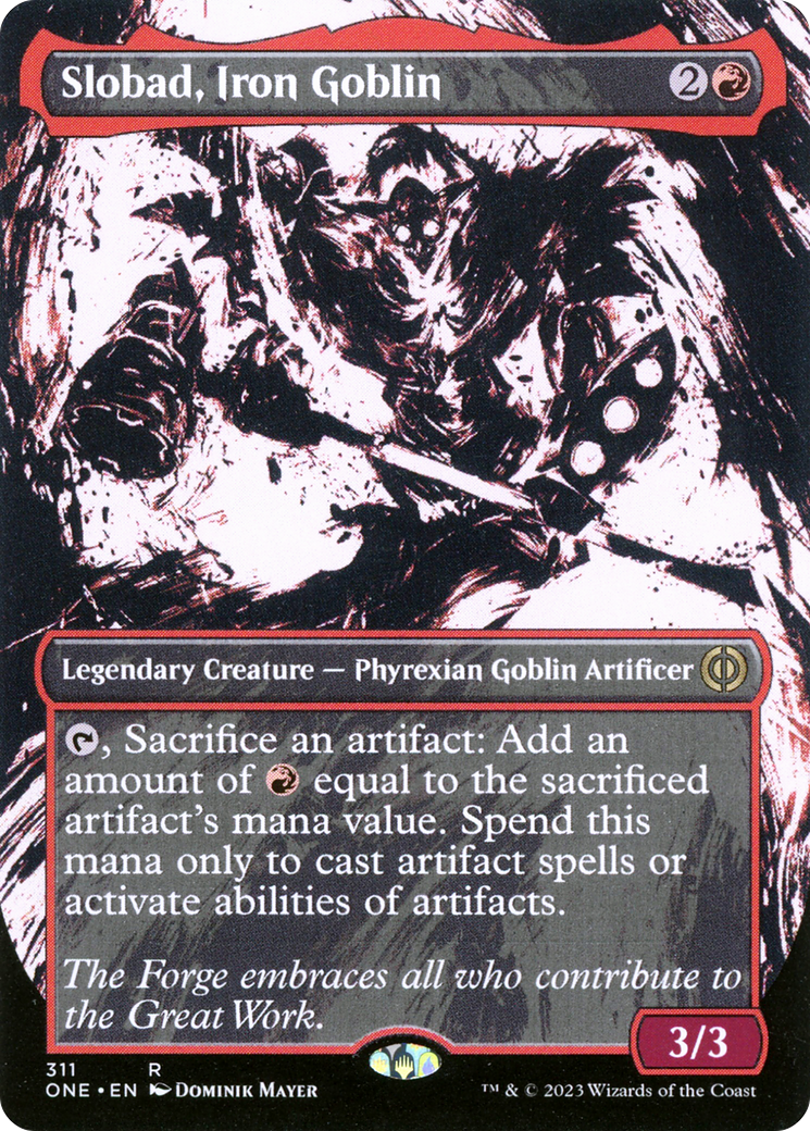 Slobad, Iron Goblin (Borderless Ichor) [Phyrexia: All Will Be One] | The CG Realm