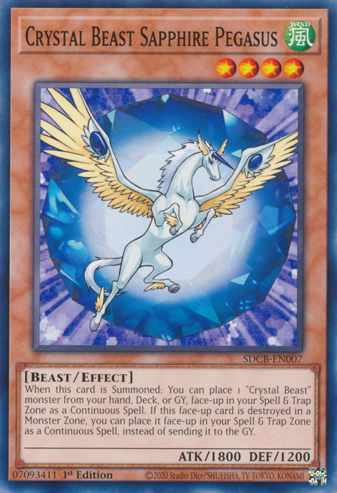 Crystal Beast Sapphire Pegasus [SDCB-EN007] Common | The CG Realm