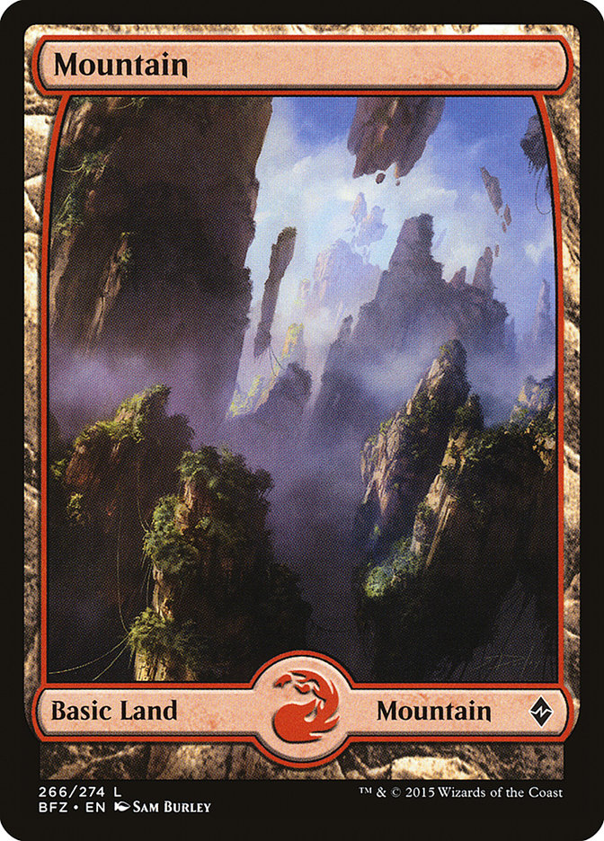 Mountain (266) (Full Art) [Battle for Zendikar] | The CG Realm