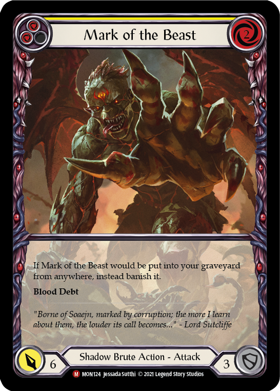 Mark of the Beast (Extended Art) [MON124-EA] (Monarch)  1st Edition Rainbow Foil | The CG Realm