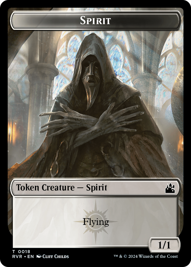 Spirit Token (0018) [Ravnica Remastered Tokens] | The CG Realm