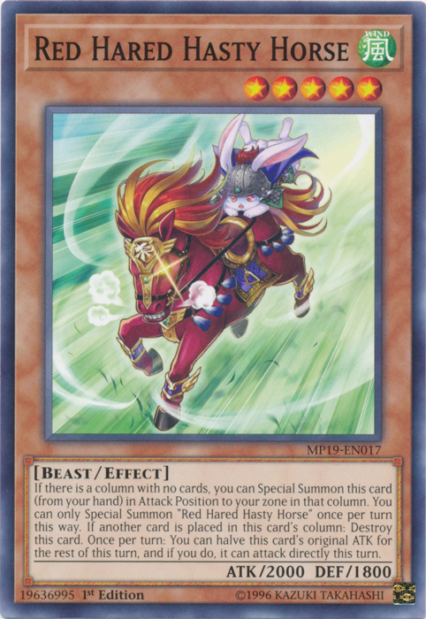 Red Hared Hasty Horse [MP19-EN017] Common | The CG Realm