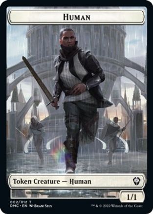 Human // Snake Double-Sided Token [Dominaria United Commander Tokens] | The CG Realm