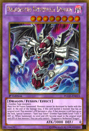 Dragonecro Nethersoul Dragon [PGLD-EN015] Gold Secret Rare | The CG Realm