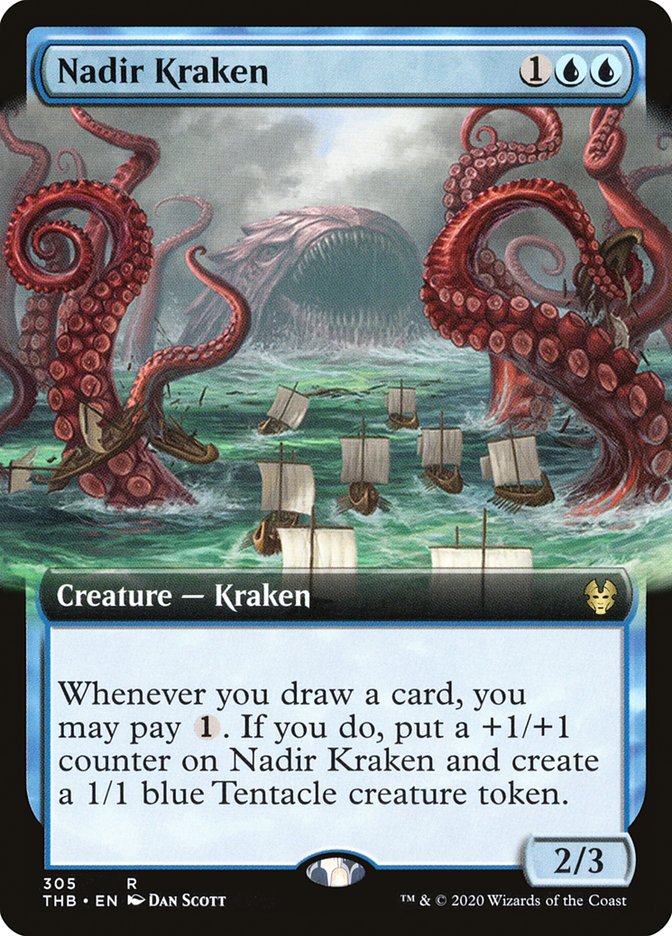 Nadir Kraken (Extended Art) [Theros Beyond Death] | The CG Realm