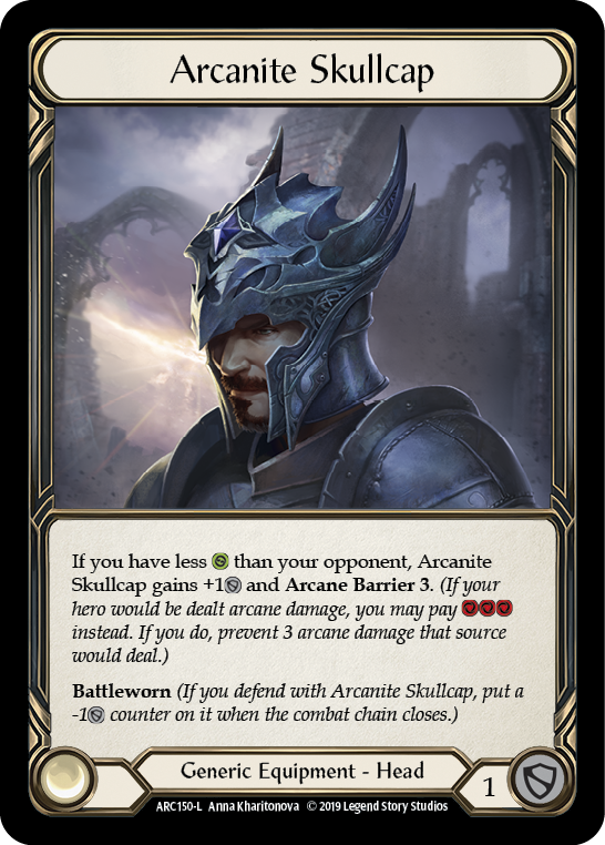 Arcanite Skullcap [ARC150-L] (Arcane Rising)  1st Edition Cold Foil | The CG Realm