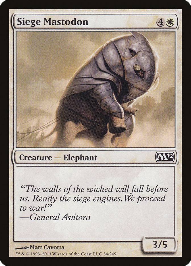 Siege Mastodon [Magic 2012] | The CG Realm