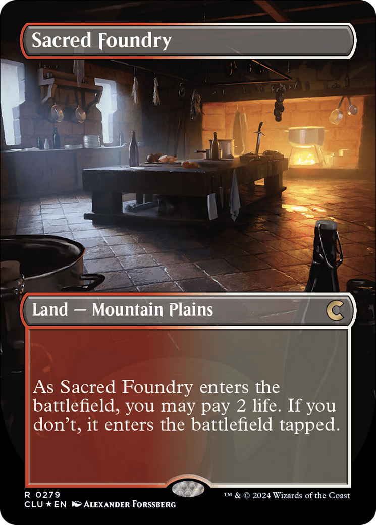 Sacred Foundry (Borderless) [Ravnica: Clue Edition] | The CG Realm