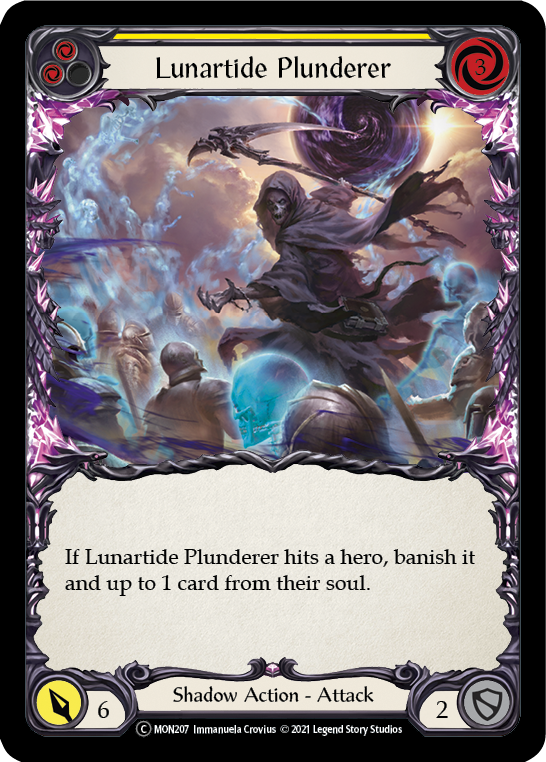 Lunartide Plunderer (Yellow) [U-MON207-RF] (Monarch Unlimited)  Unlimited Rainbow Foil | The CG Realm