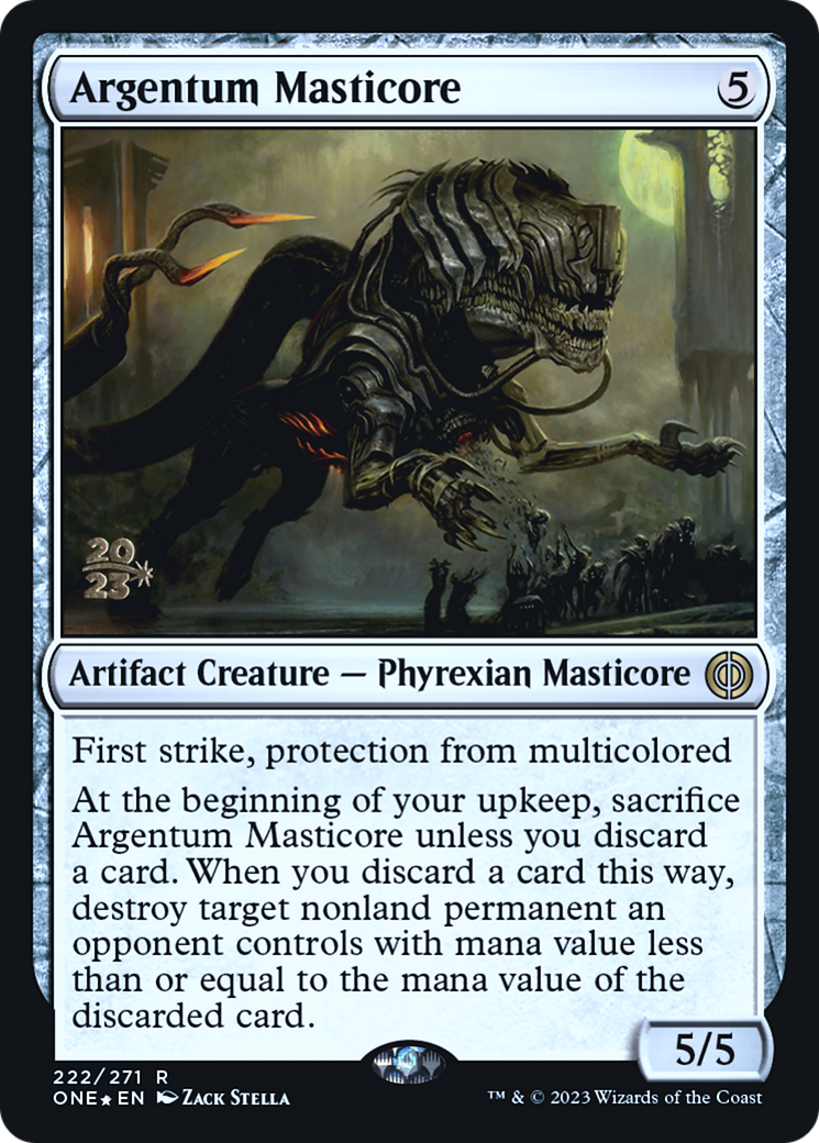 Argentum Masticore [Phyrexia: All Will Be One Prerelease Promos] | The CG Realm