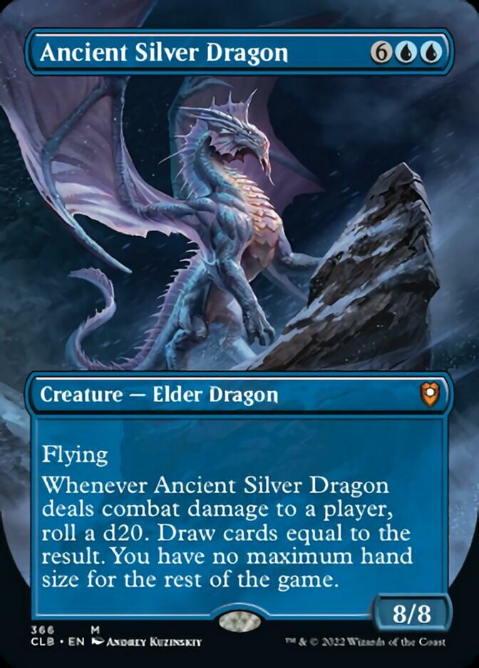 Ancient Silver Dragon (Borderless Alternate Art) [Commander Legends: Battle for Baldur's Gate] | The CG Realm