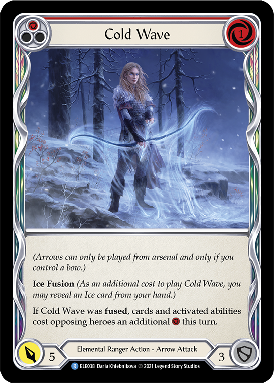 Cold Wave (Red) [ELE038] (Tales of Aria)  1st Edition Rainbow Foil | The CG Realm