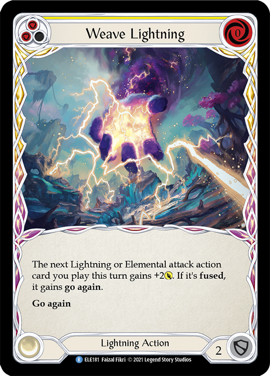 Weave Lightning (Yellow) [ELE181] (Tales of Aria)  1st Edition Rainbow Foil | The CG Realm