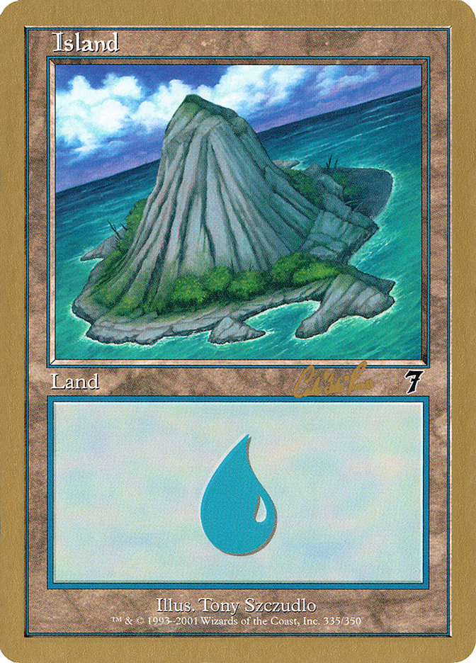 Island (cr335b) (Carlos Romao) [World Championship Decks 2002] | The CG Realm