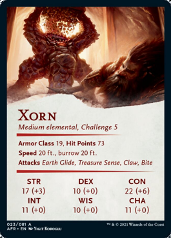 Xorn Art Card [Dungeons & Dragons: Adventures in the Forgotten Realms Art Series] | The CG Realm