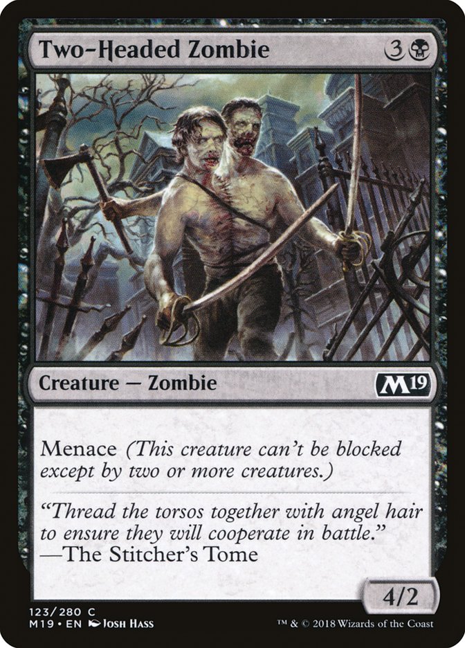 Two-Headed Zombie [Core Set 2019] | The CG Realm