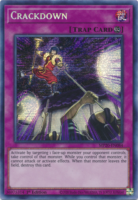 Crackdown [MP20-EN084] Prismatic Secret Rare | The CG Realm