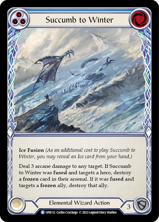 Succumb to Winter (Blue) [UPR112] (Uprising)  Rainbow Foil | The CG Realm