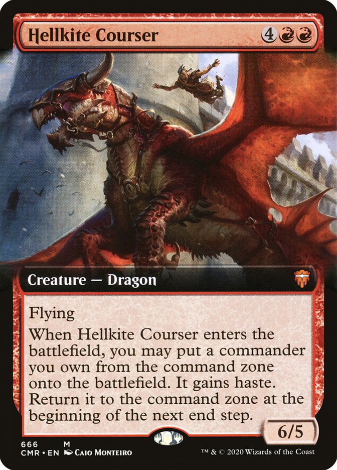 Hellkite Courser (Extended Art) [Commander Legends] | The CG Realm