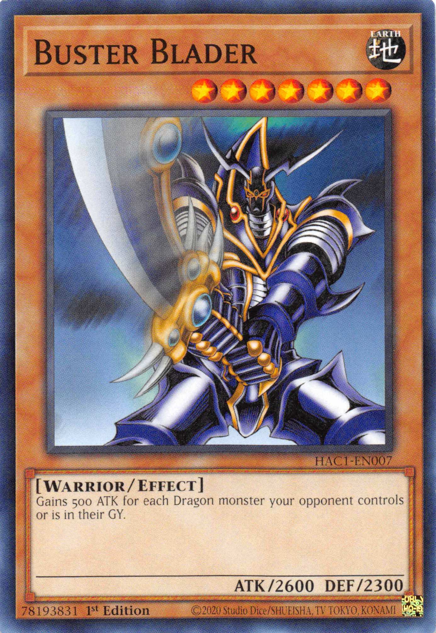 Buster Blader (Duel Terminal) [HAC1-EN007] Parallel Rare | The CG Realm