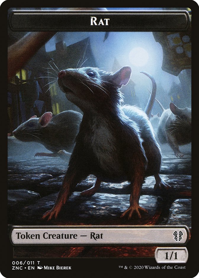 Faerie Rogue // Rat Double-Sided Token [Zendikar Rising Commander Tokens] | The CG Realm