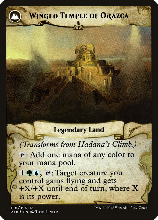 Hadana's Climb // Winged Temple of Orazca [Rivals of Ixalan Prerelease Promos] | The CG Realm