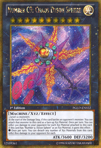 Number C9: Chaos Dyson Sphere [PGLD-EN022] Gold Secret Rare | The CG Realm