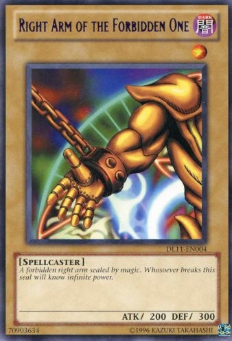 Right Arm of the Forbidden One (Purple) [DL11-EN004] Rare | The CG Realm