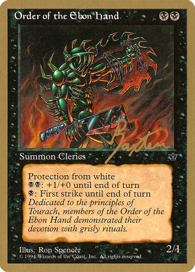 Order of the Ebon Hand (Spencer) (George Baxter) [Pro Tour Collector Set] | The CG Realm