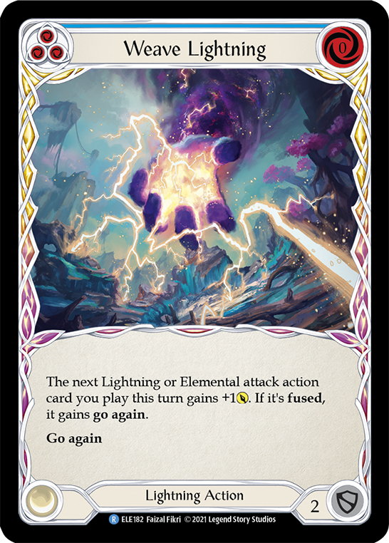 Weave Lightning (Blue) [ELE182] (Tales of Aria)  1st Edition Rainbow Foil | The CG Realm