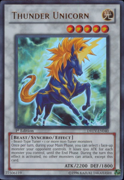 Thunder Unicorn [DREV-EN040] Ultra Rare | The CG Realm