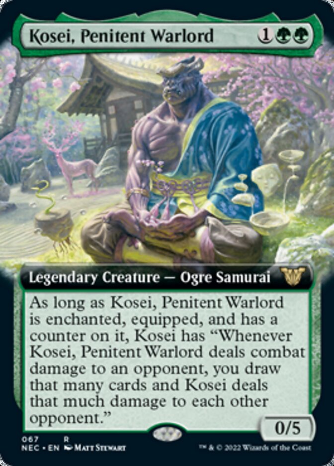 Kosei, Penitent Warlord (Extended Art) [Kamigawa: Neon Dynasty Commander] | The CG Realm